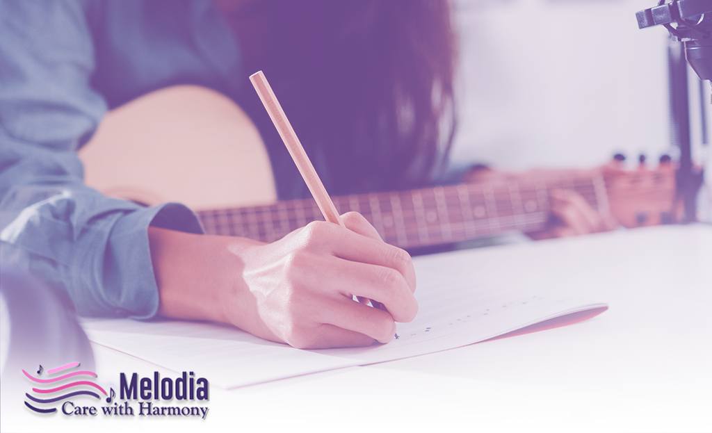 Composing Song Creation Music Therapy Activities For Mental Health Melodiacare.com Composing Song Creation