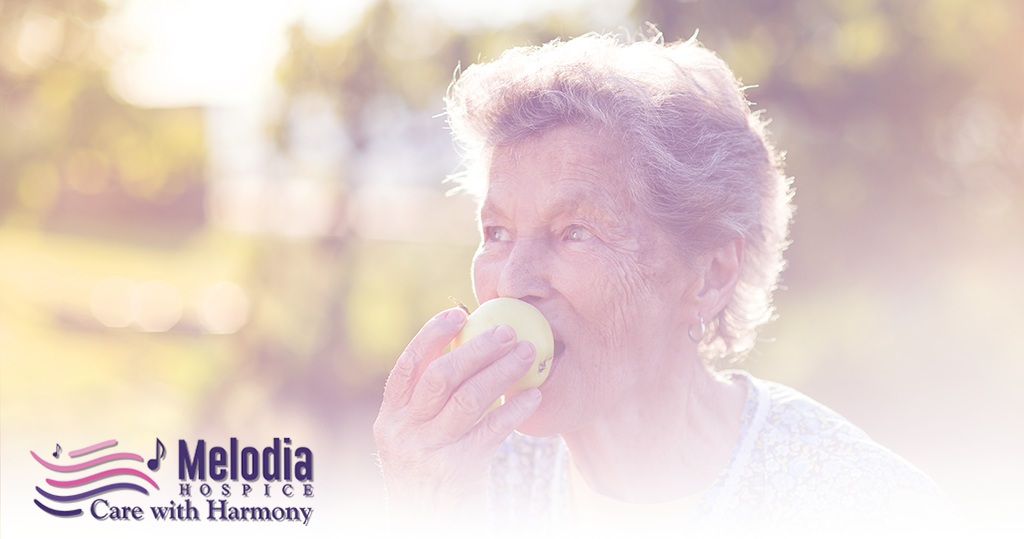 Women eating apple