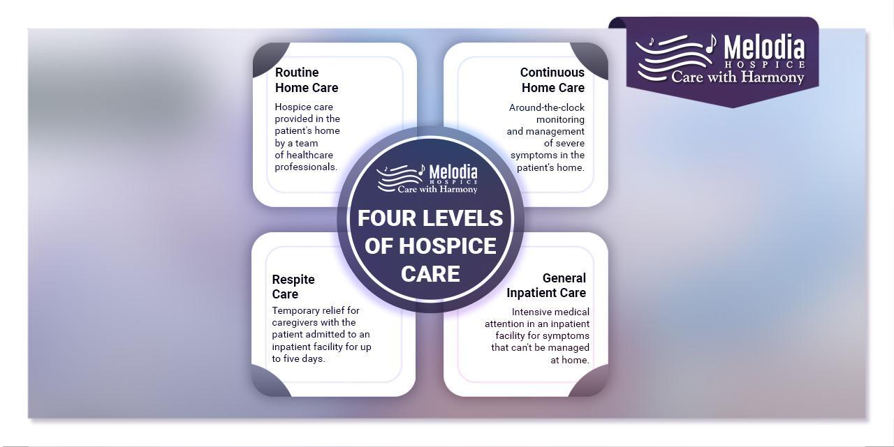 Infographic explains the 4 levels of hospice care
